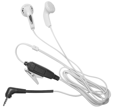 MP3 style covert earbud & PTT microphone